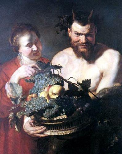 Peter Paul Rubens Faun and a young woman Sweden oil painting art